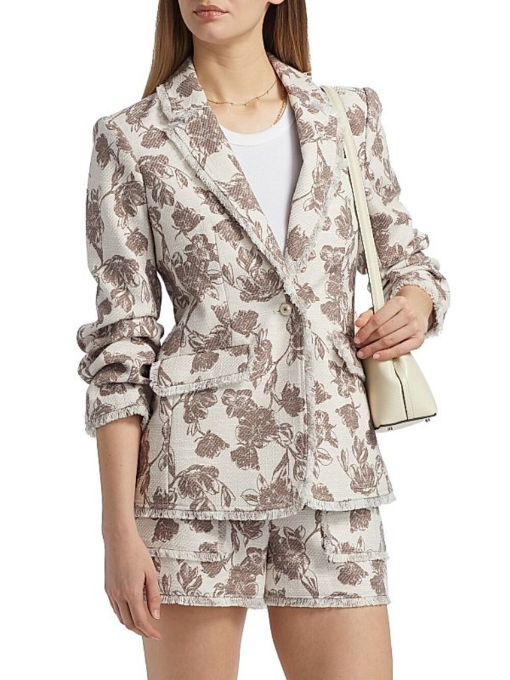Cinq A Sept   Vivienne Khloe Floral Bouclé Blazer Suit Jacket 0 NEW $495